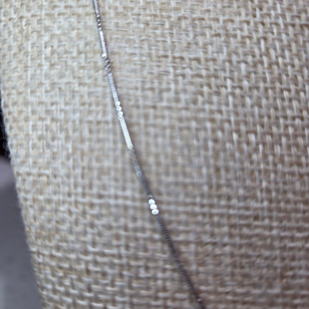 Dainty Morse Code Silver Necklace - image 3